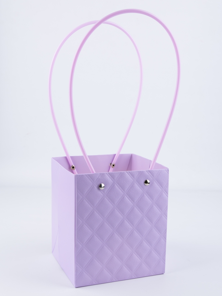 Сумочка для цветов 13х15х12,5см 3D М12 сиреневый светлый Сумочка для цветов 13х15х12,5см 3D М12 сиреневый светлый