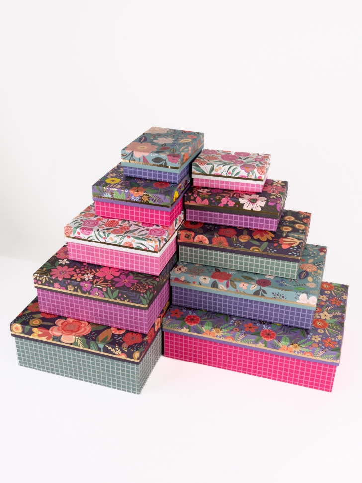 Коробка прямоугольник набор из 10шт 37х27х11см K116