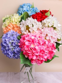 ИЦ Ветка Гортензии 46см 5 голов микс