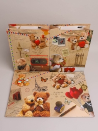 Сумочка подарочная 18х24x8,5см 530- 97 мишки микс