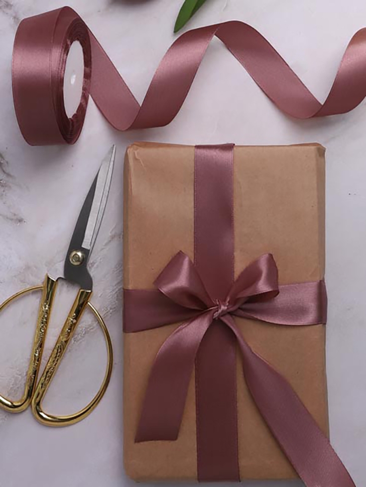 Лента атласная 25мм х 25 ярд  JD капучино