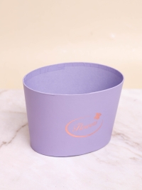 Коробка для цветов овал 14х10,6х10см фиолетовый