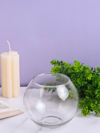 Ваза стекло Шаровая D12см К