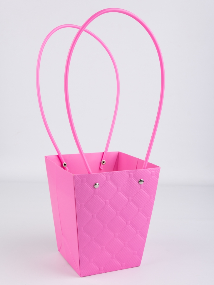 Сумочка для цветов 13х9.5х15.5см 3D М15 розовый яркий Сумочка для цветов 13х9.5х15.5см 3D М15 розовый яркий