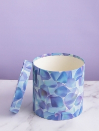 Коробка цилиндр 15,5х15см W3390-3 голубой