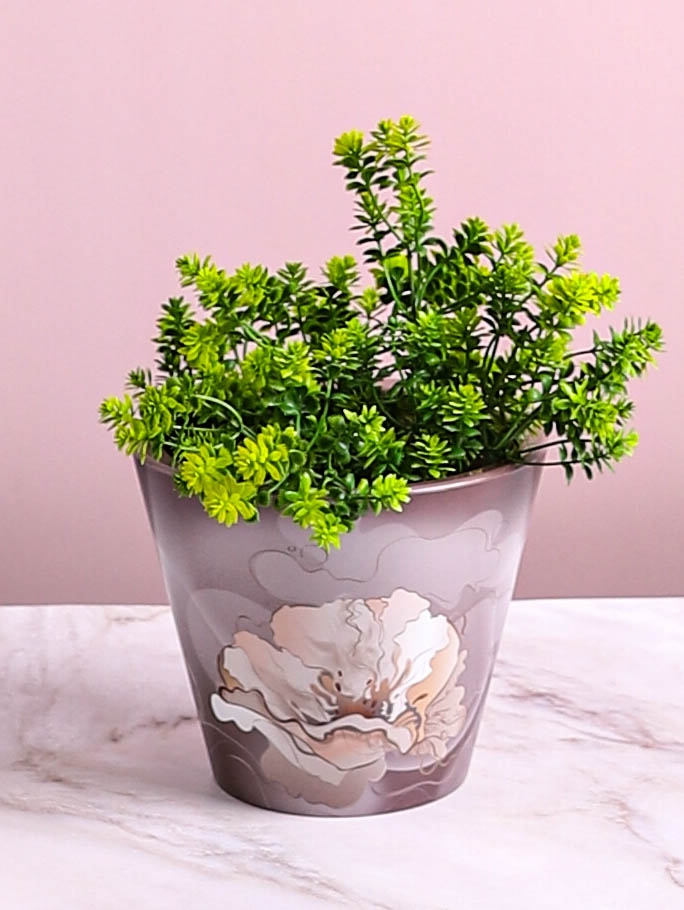 Кашпо из пластика "Классика-Нежность" 3л. h16.5,d19,5см мокко Кашпо из пластика "Классика-Нежность" 3л. h16.5,d19,5см мокко