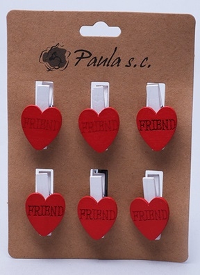 Прищепка 6шт. Сердце-замочек Прищепка 6шт. Сердце-замочек