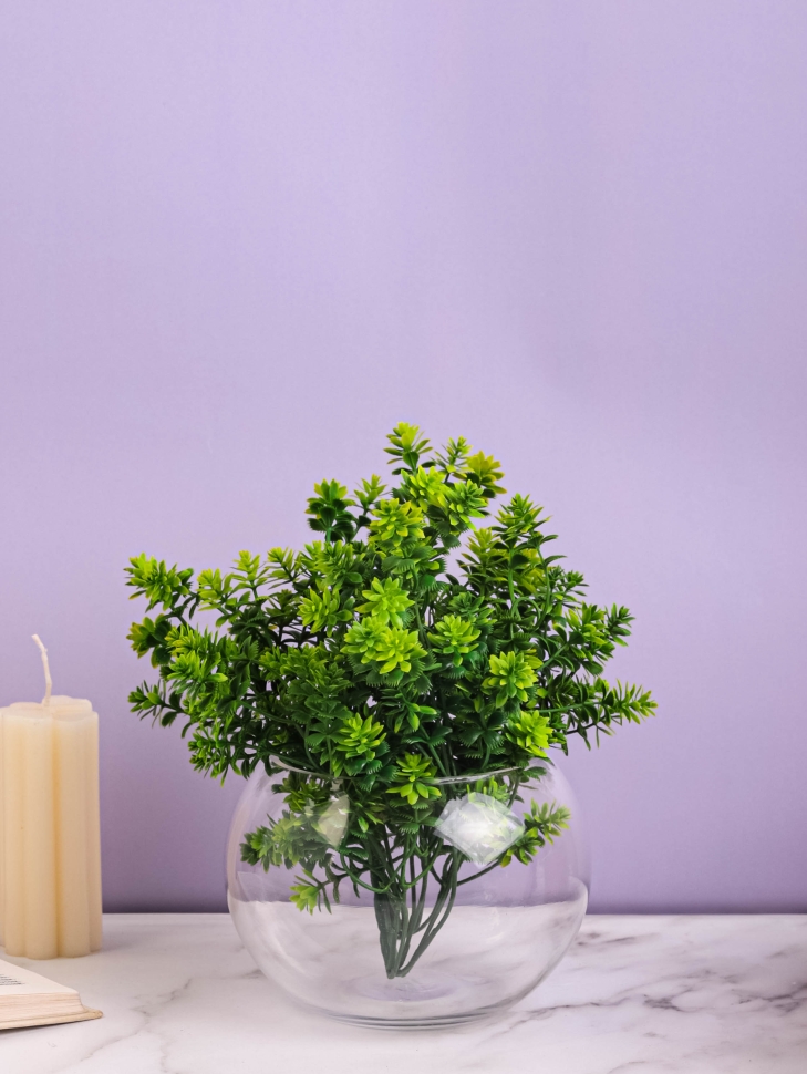 Ваза стекло Шаровая D15см К