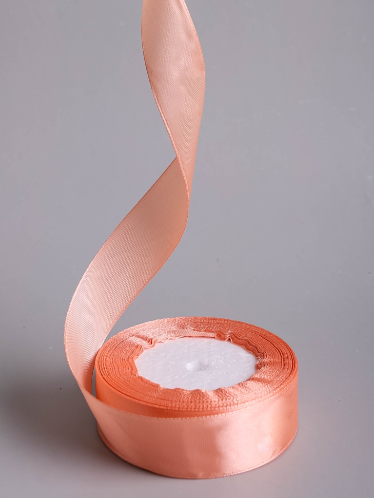 Лента атласная 25мм х 25 ярд  JD лососевый