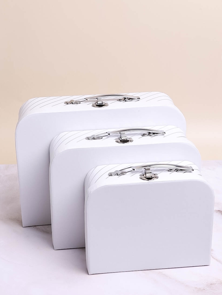 Коробка чемодан набор из 3шт 30,2x21,9x9,5см 487 белый Коробка чемодан набор из 3шт 30,2x21,9x9,5см 487 белый