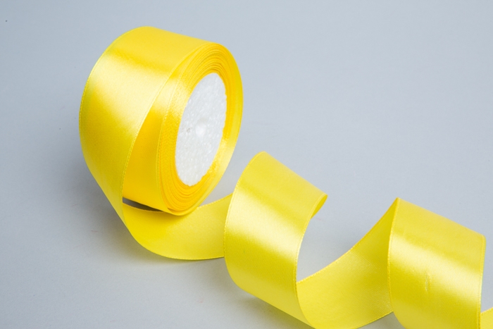 Лента атласная 40мм х 25 ярд JD лимонный Лента атласная 40мм х 25 ярд JD лимонный