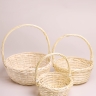 Корзина плетеная (ива) 3шт 34х34х36см M-28-35 натуральный