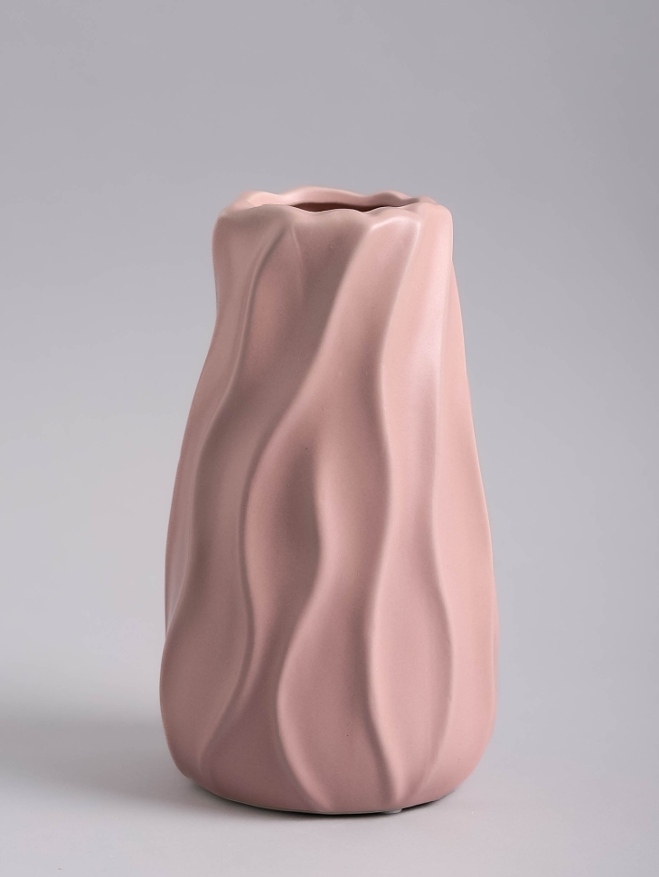 Ваза керамика 19х7,5см 1046 розовый Ваза керамика 19х7,5см 1046 розовый