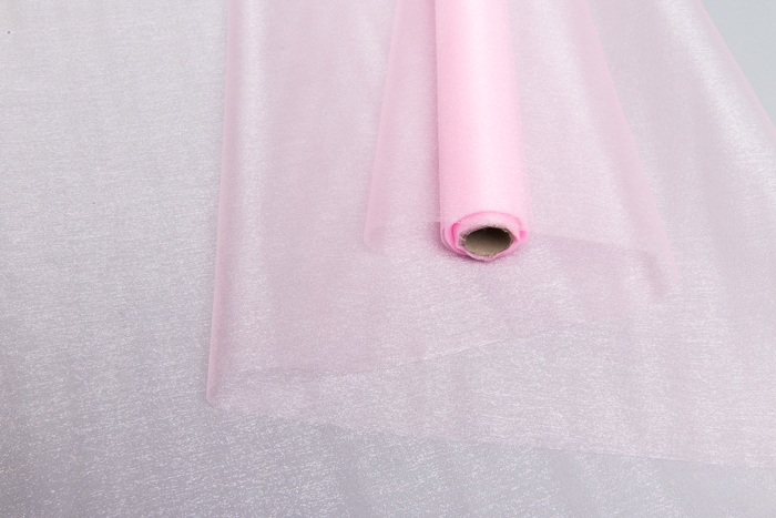 Органза-снег в рулоне 70смх9м светло-розовый Органза-снег в рулоне 70смх9м светло-розовый