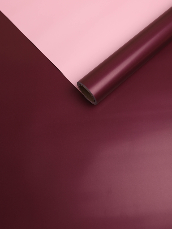 Пленка матовая 65мкм 58см х 10м двухцветная фиолет/орхидея