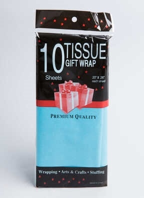 Бумага тишью жемчужная 50х66см,10 лист бирюзовый