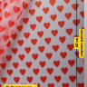 Пленка матовая Сердца 15 70см х 10м красный
