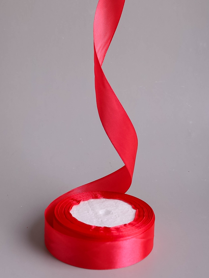 Лента атласная 25мм х 25 ярд JD клубничный Лента атласная 25мм х 25 ярд JD клубничный