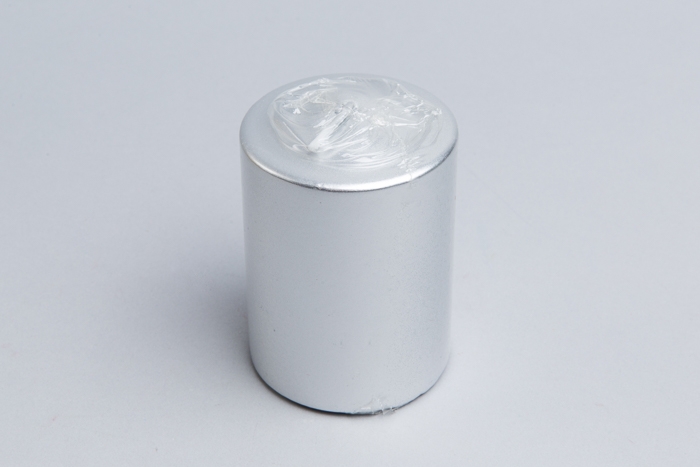 Свеча пенек d63х h90мм серебро Свеча пенек d63х h90мм серебро