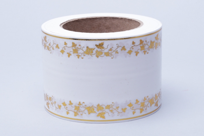 Лента золотая полоса траур 8/50ярд РД виноградный лист белый Лента золотая полоса траур 8/50ярд РД виноградный лист белый