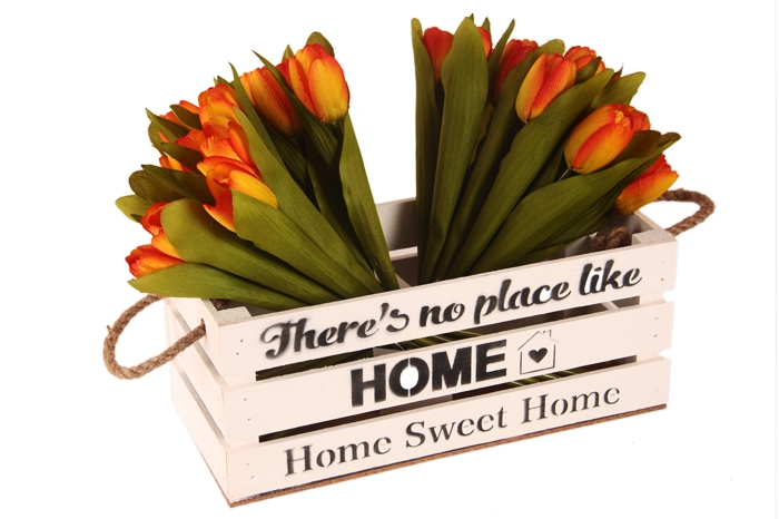 Ящик деревянный интерьерный набор 3шт 50х30х12см "Home" верев ручки белый Ящик деревянный интерьерный набор 3шт 50х30х12см "Home" верев ручки белый