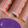 Бумага крафт 40г/м2, 70см x 10м, Орнамент красный