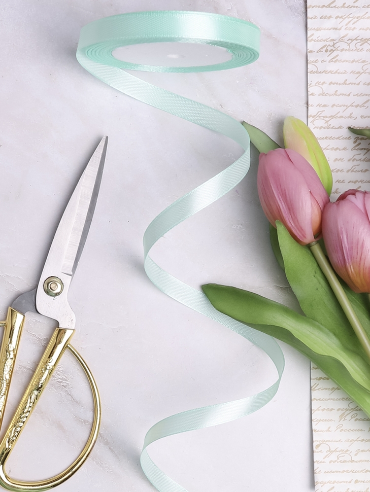 Лента атласная 10мм х 25ярд JD зеленый пастель Лента атласная 10мм х 25ярд JD зеленый пастель