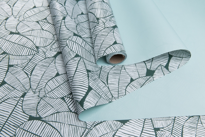 Пленка матовая 60смх10м листья изящные зеленая Пленка матовая 60смх10м листья изящные зеленая