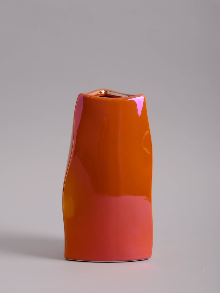 Ваза керамика 18х9,5х9,5см 8212D-07 Перламутр оранжевый Ваза керамика 18х9,5х9,5см 8212D-07 Перламутр оранжевый