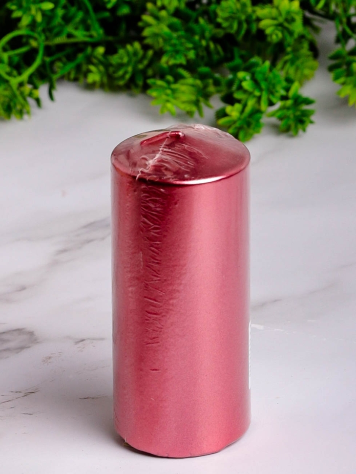 Свеча пенек d50х h120мм лак красный Свеча пенек d50х h120мм лак красный