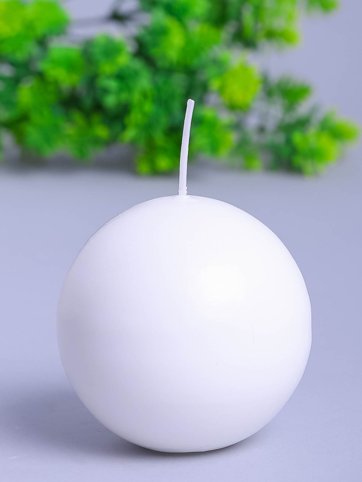 Свеча Шар 7,5см белый Свеча Шар 7,5см белый