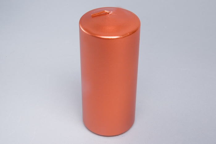 Свеча пенек d50х h120мм лак медный Свеча пенек d50х h120мм лак медный