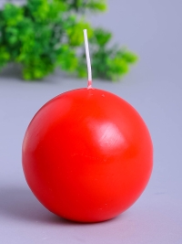 Свеча Шар 7,5см красный