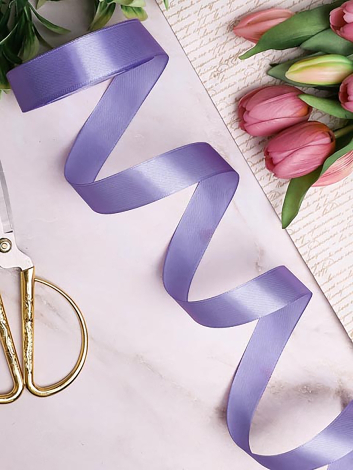 Лента атласная 25мм х 25 ярд JD лаванда Лента атласная 25мм х 25 ярд JD лаванда