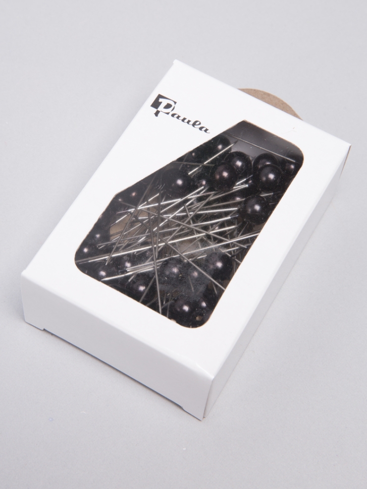 Булавка с бусинкой 6,5см, 72шт черный Булавка с бусинкой 6,5см, 72шт черный