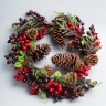 Венок новогодний 45см XY21-780
