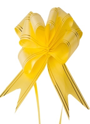 Бант-бабочка с золотой полосой 2,8х45см, 10 шт желтый Бант-бабочка с золотой полосой 2,8х45см, 10 шт желтый