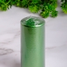 Свеча пенек d50х h120мм лак зеленый Свеча пенек d50х h120мм лак зеленый
