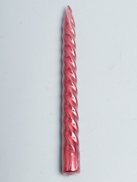 Свеча витая 25x250мм цветной лак красный