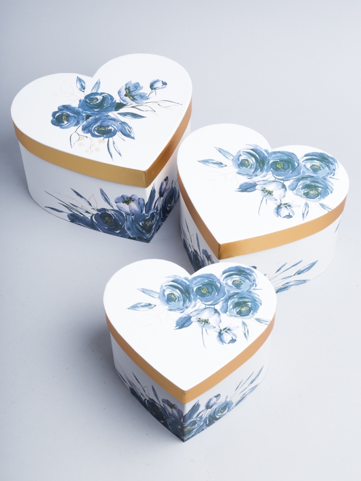 Коробка Сердце набор из 3шт 27x24x15,3см W3352