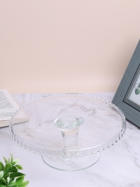 Ваза стекло 1679-1 Патиссэри D28x10см бортик вниз