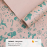 Бумага крафт 70г/м2, 70см x 10м, Рождество, зеленый
