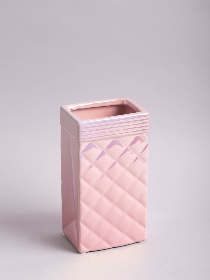 Ваза керамика 18х10х7,5см 8902C-07 Перламутр розовый Ваза керамика 18х10х7,5см 8902C-07 Перламутр розовый