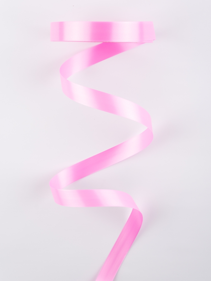 Лента простая 2/50 однотонная гладкая РД розовый яркий