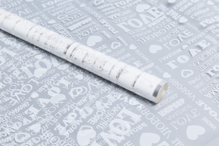 Пленка цветная Love 70см белый