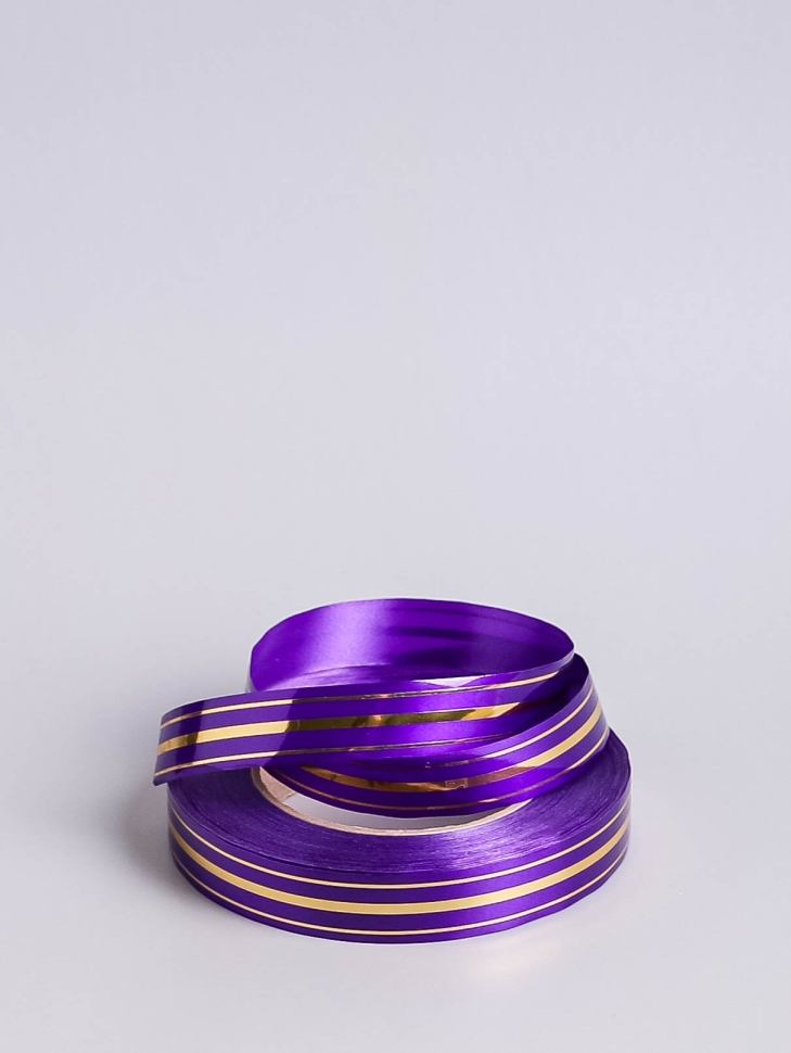 Лента золотая полоса 2/50 РД фиолетовая