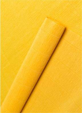 Бумага гофрированная простая, 180гр 17Е/5 солнечно-желтая
