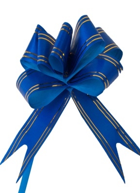 Бант-бабочка с золотой полосой 2,8х45см, 10 шт синий Бант-бабочка с золотой полосой 2,8х45см, 10 шт синий