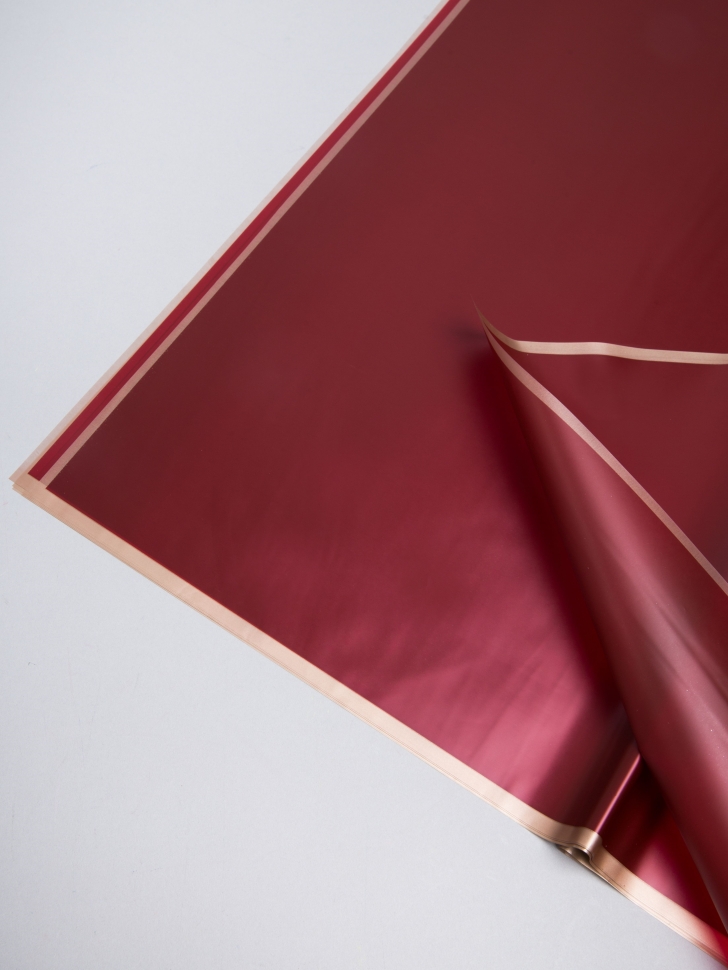 Пленка матовая 58смх58см 10 листов 50мкм кант Розовое золото, винный Пленка матовая 58смх58см 10 листов 50мкм кант Розовое золото, винный
