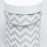 Коробка цилиндр 14х18,5см W6685-1 Зигзаг серый Коробка цилиндр 14х18,5см W6685-1 Зигзаг серый